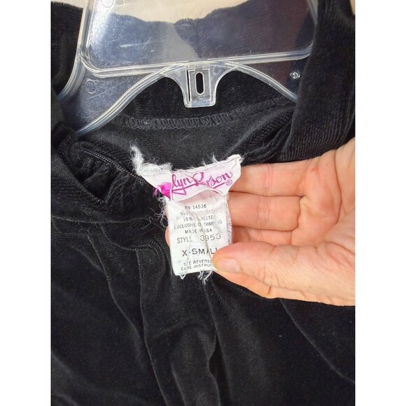 VTG Evelyn Pearson XS Black Velour Zip House Coat Dress Approx 52"L EUC - Picture 6 of 8